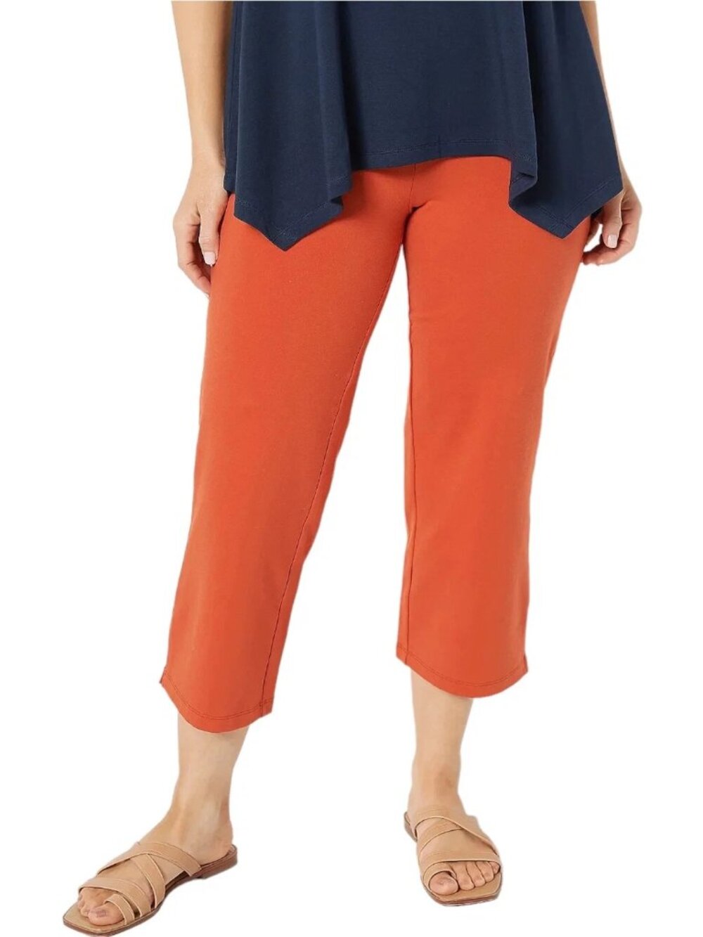 Women with Control Crop Pant XXS Regular Tummy Control Full Leg Burnt Sienna NEW